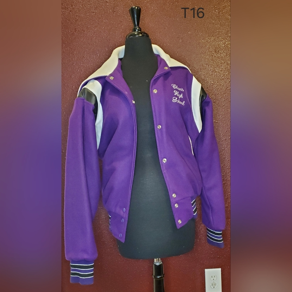 Women's Purple Vintage Varsity Jacket